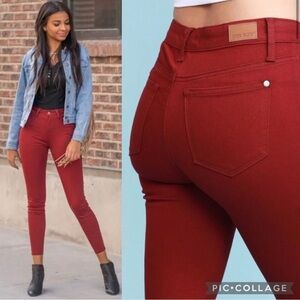 Judy Blue Red Wine Color Women's Jeans Skinny Fit JB88146 High Waist 18W
